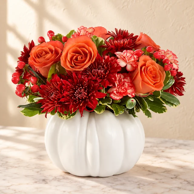 Autumn Air Pumpkin Bouquet seasonal floral arrangement