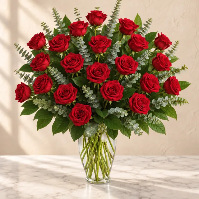 Two dozen Red Classic Roses