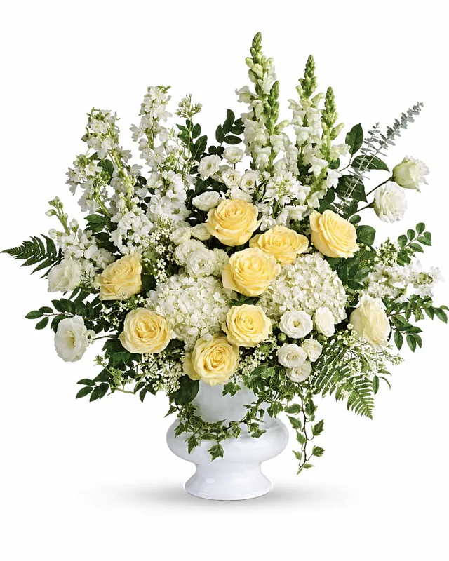 Butter yellow and cream white service floor basket